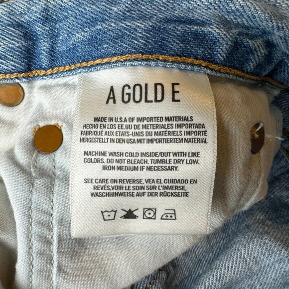 Agolde Jamie High Rise Classic Jeans in Shakedown Sz 27 | Light Wash Distressed - Picture 6 of 10